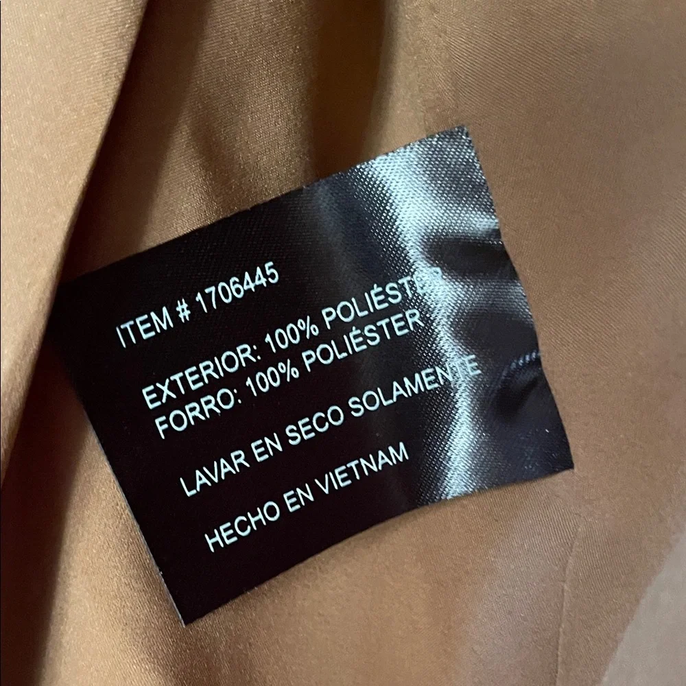 TAHARI|Women's Tan Camel Belted Coat|Large|NWT - Picture 7 of 8